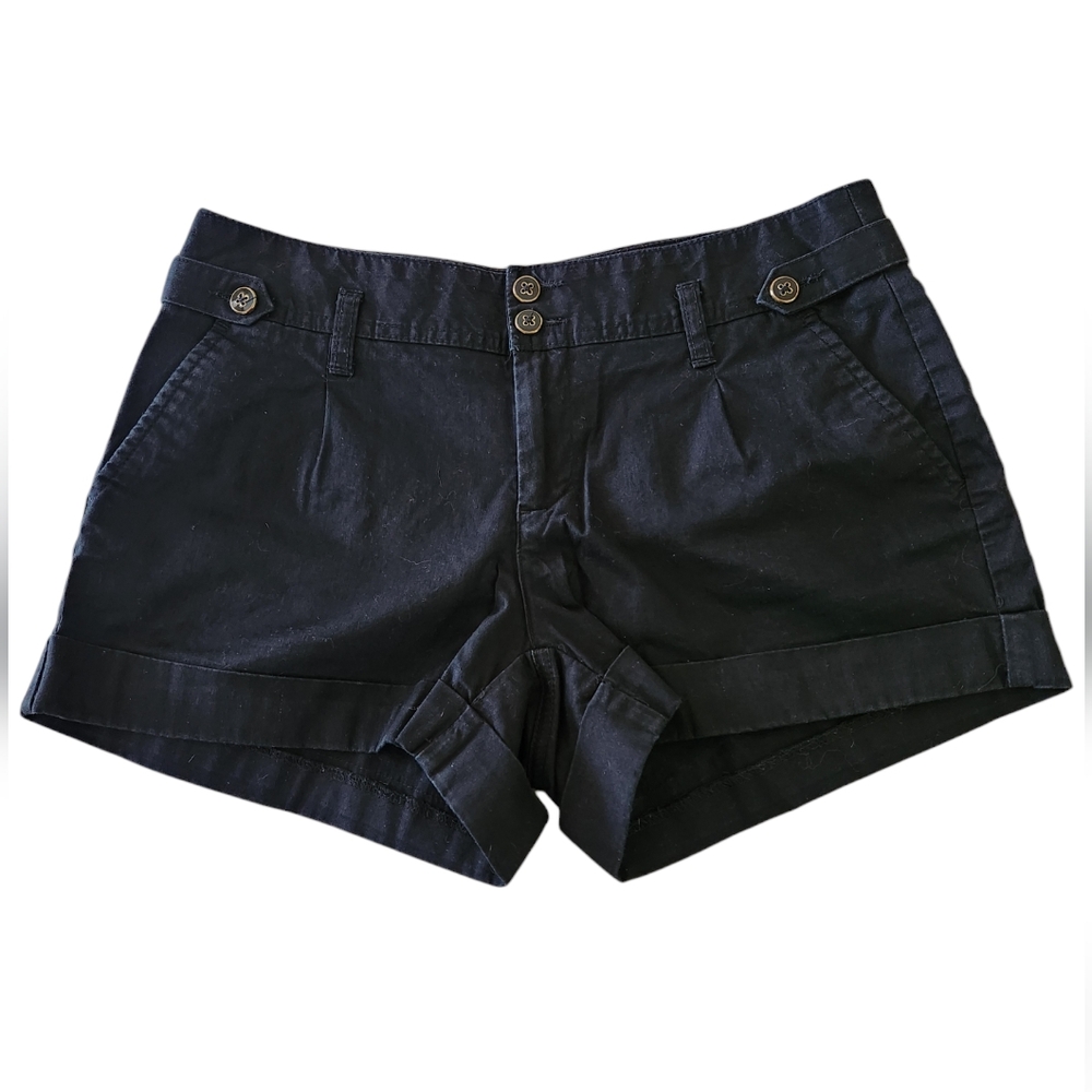 Banana Republic Black Cuffed Chino Shorts Size 4